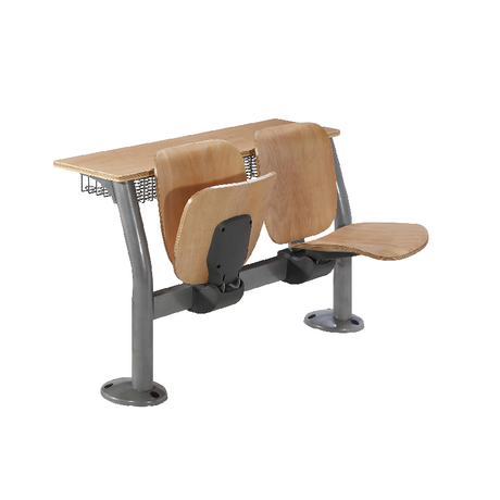 Wooden Eco Friendly Primary School Furniture with Steel Leg