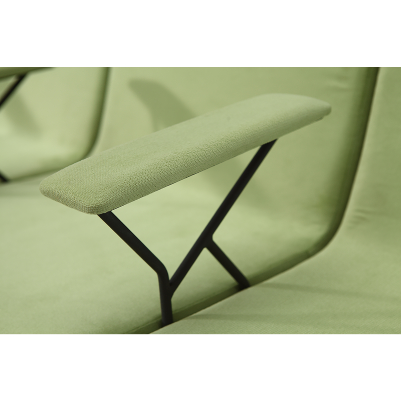 Commercial Upholstered Green Waiting Room Chairs with Arms