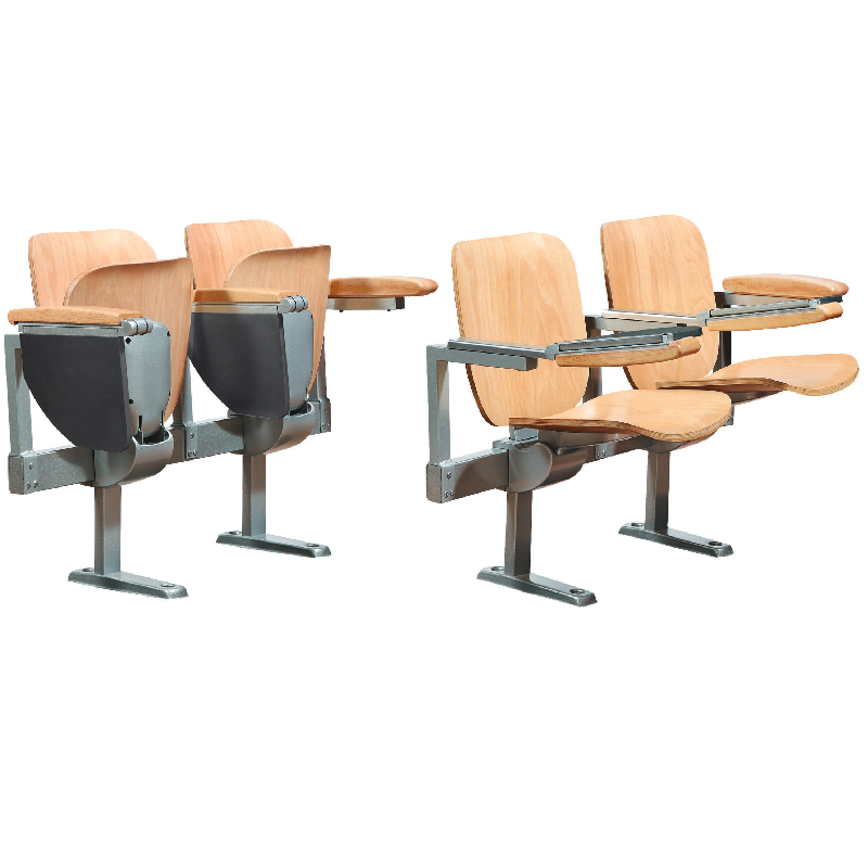 High School Tip-up Double Classroom Chair with Writing Pad