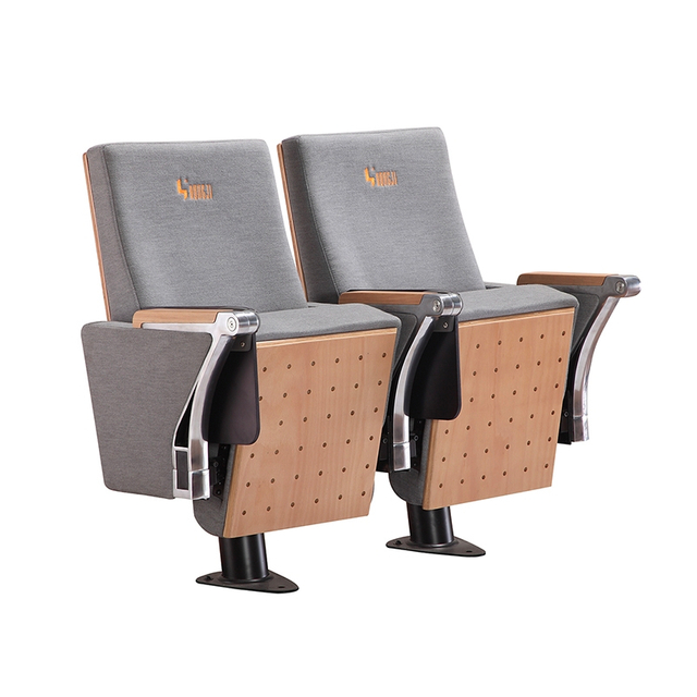 Government Flexible Auditorium Seating with Wooden Armrest