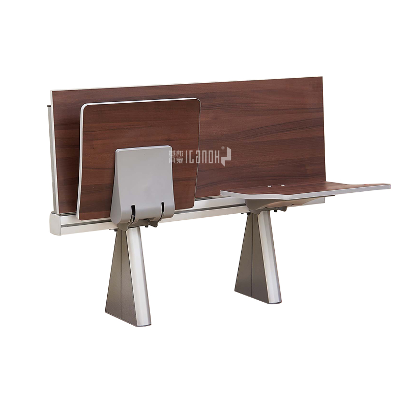 Public Folding Classroom Desk And Chair with Steel Leg