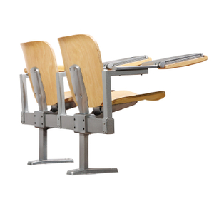 High School Tip-up Double Classroom Chair with Writing Pad