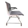 Modern Gray 3 Seater Waiting Room Chairs with Arms