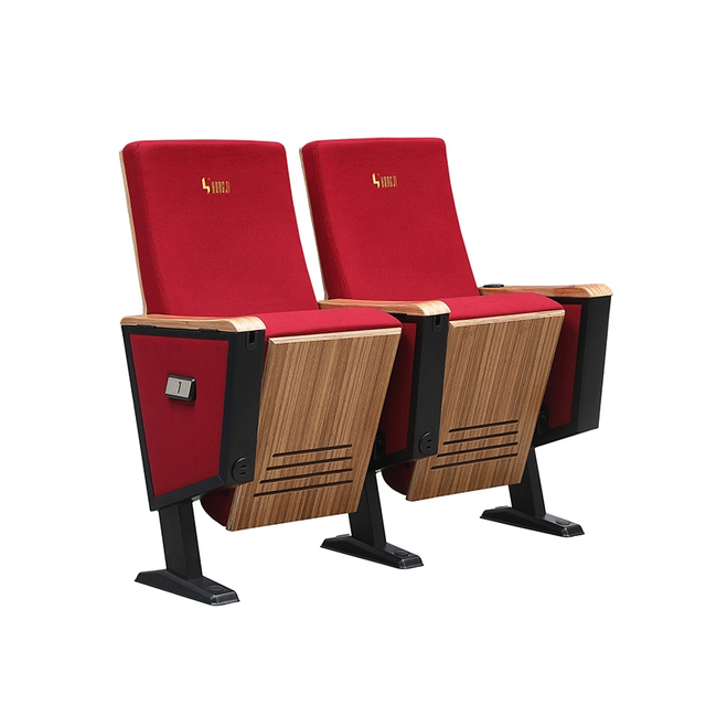 Luxury VIP Auditorium Seating with Wooden Armrest And Desk