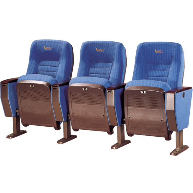 Environmental Fabric Auditorium Seating with Wooden Armrest