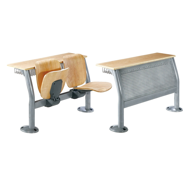 Eco Friendly Wooden Primary School Furniture with Steel Leg